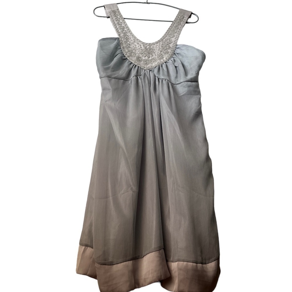 LIPSY Gray Organza Halter Special Ocassion Summer Dress